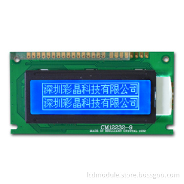122x32 Monochrome lcd display with yellow blue backlight
